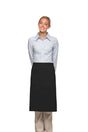 Model wearing long apron