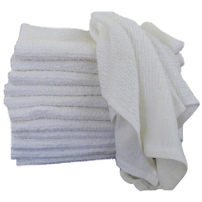 Stack of Terry mop cloths.