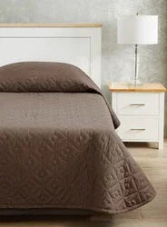 CozyCare DESIGNS Bedspread, Twin, Cocoa