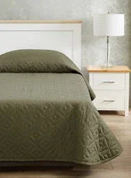 CozyCare DESIGNS Bedspread, Twin, Moss