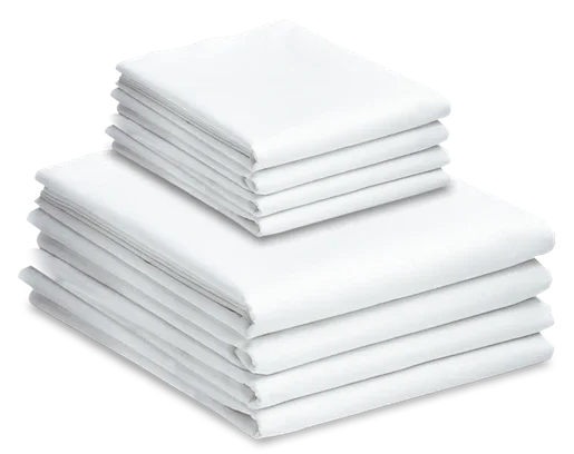 130 Thread count bed sheet set in white color
