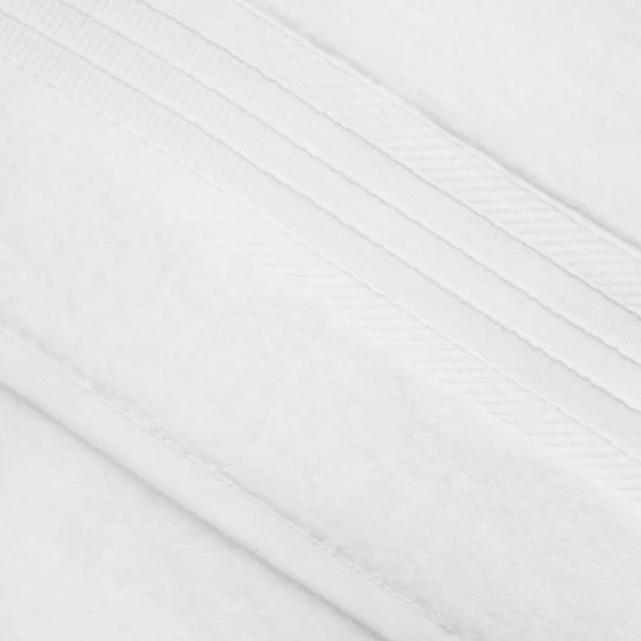 Close up of zero twist towel in white