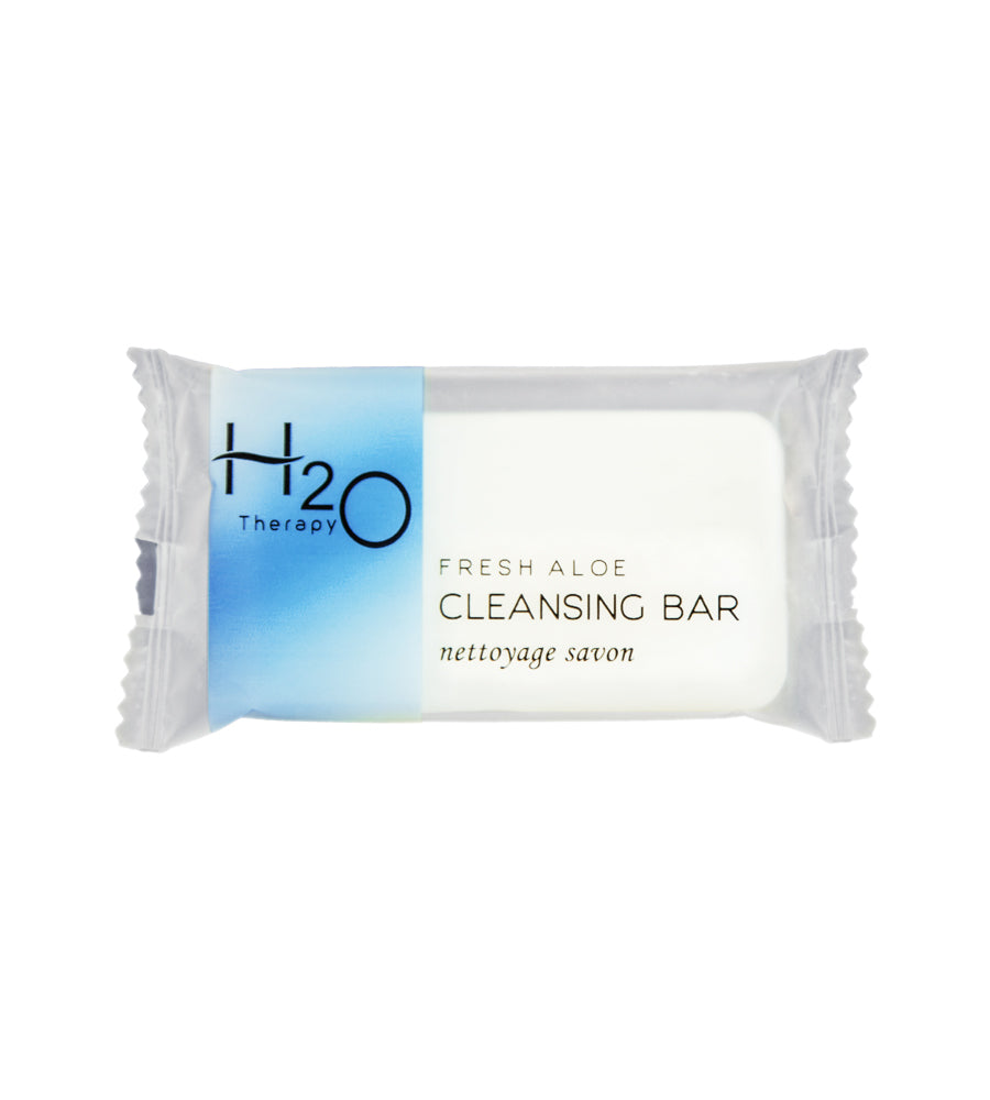 A soap cleansing bar by H2O Therapy, product shot on a white background.
