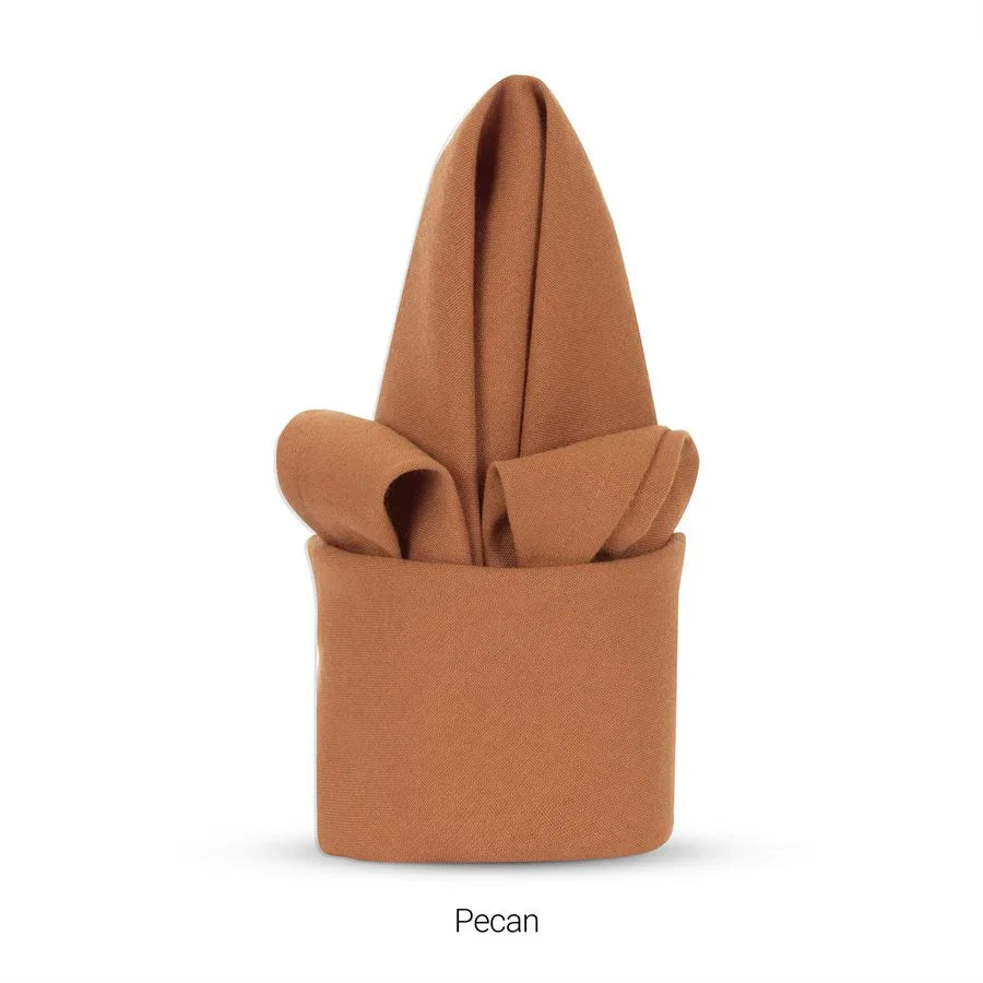 Light brown colored polyester napkin for hotels and restaurants.