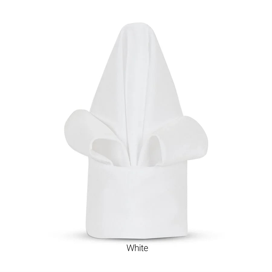 White colored polyester napkin for hotels and restaurants.