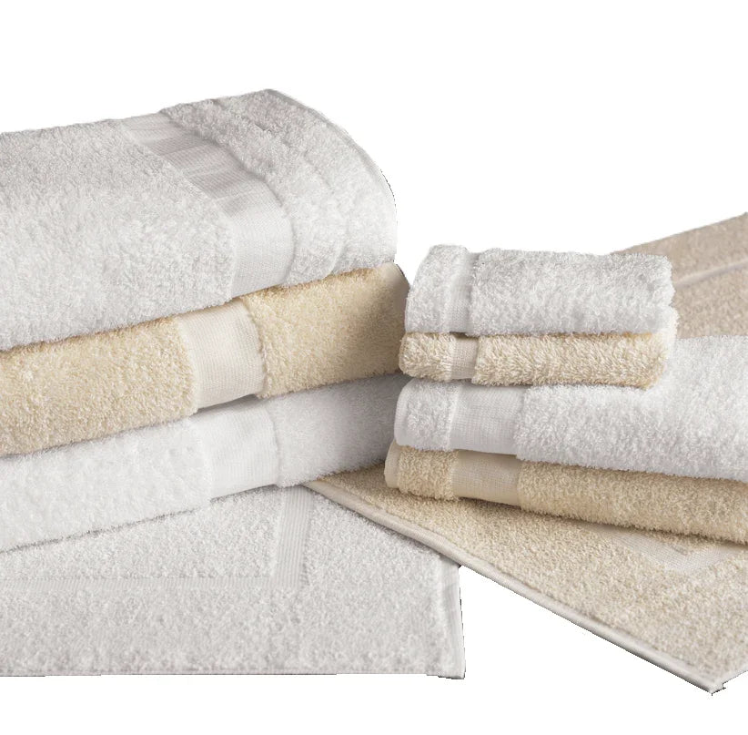 White and beige towels
