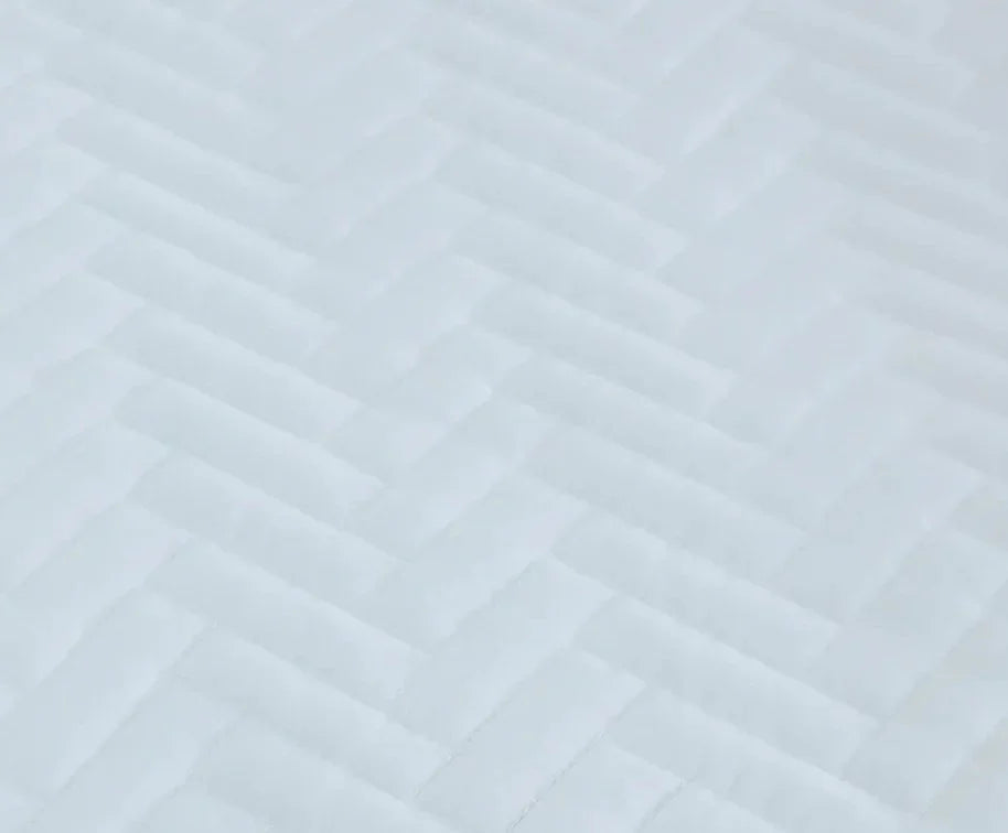 Texture bed set in white