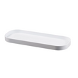 White oval shelf on a white background