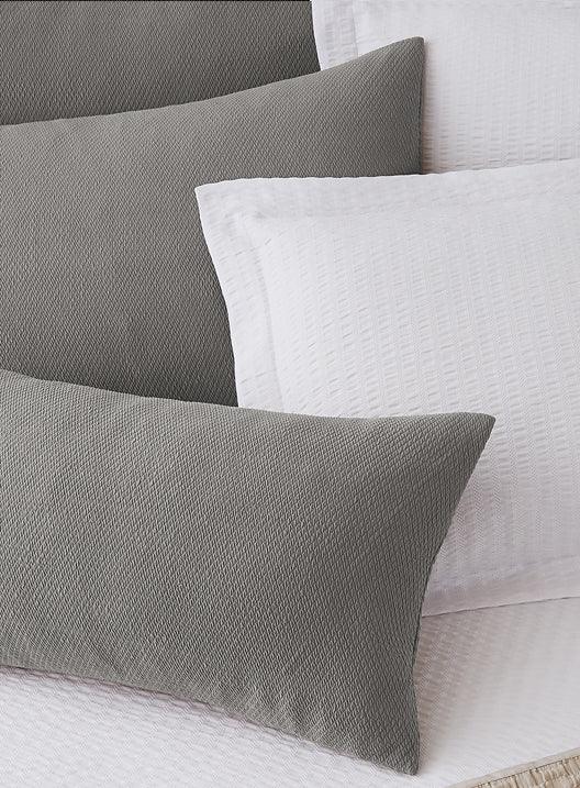 Decorative Pillows with soft texture in white and light grey