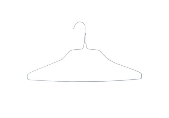 Outline of a hanger on a white background