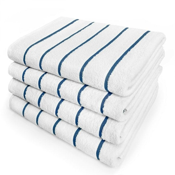 Elevate Your Resort Experience with Luxurious Horizontal Stripe Pool Towels