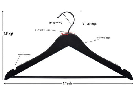 Pictured: Hanger's measurements 