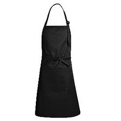 2 Pocket Black Twill Bib Apron