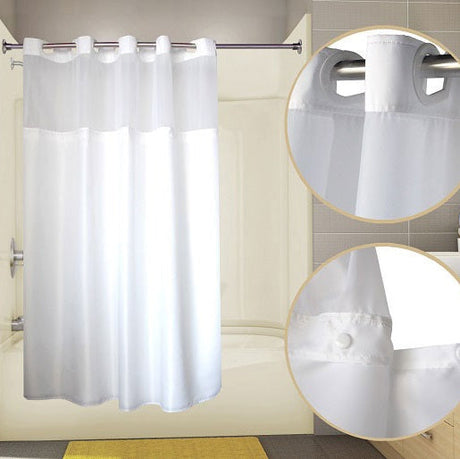 Duet Hookless Shower Curtain with Snap-Liner