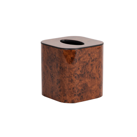 Brown tissue holder on a white background