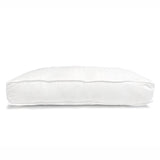 Pictured: The view of the bottom of the Beyond Down Side Sleeper Pillow against a white background.