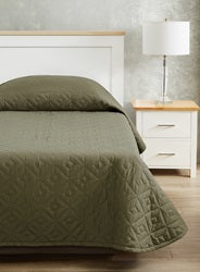 CozyCare DESIGNS Bedspread, Twin, Moss