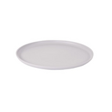 White ceramic plate on a white background