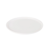 White round plate on a white background