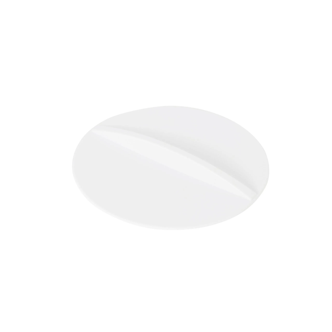 White ceramic plate on a white background