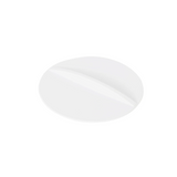 White ceramic plate on a white background