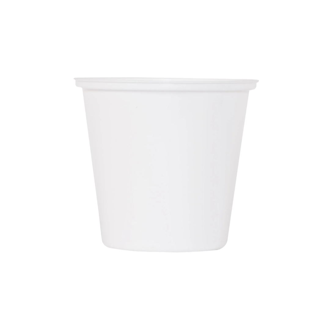 White ice bucket liner on a white background