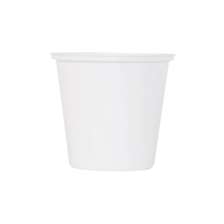 White ice bucket liner on a white background