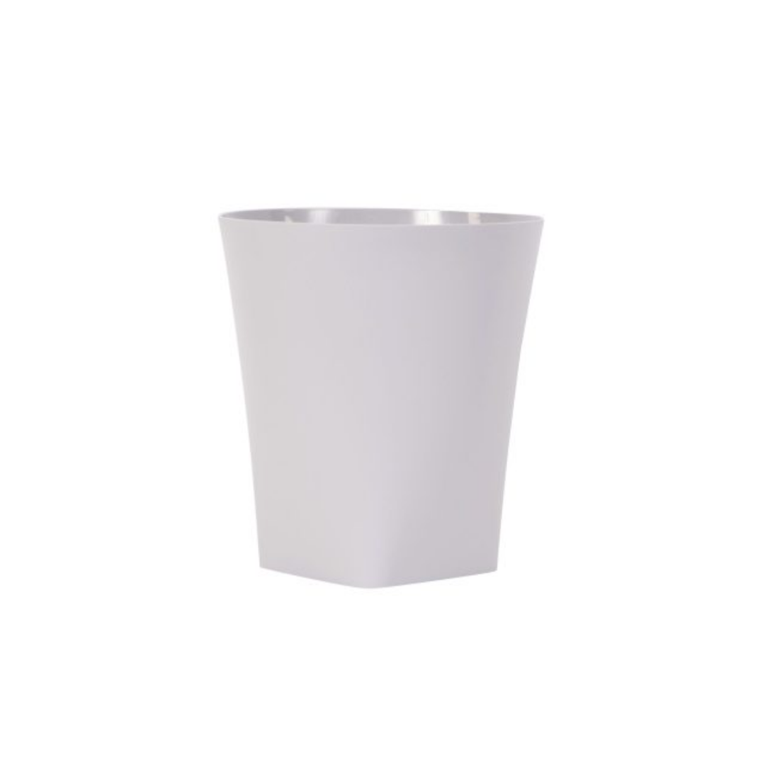 White trash bin on a white background