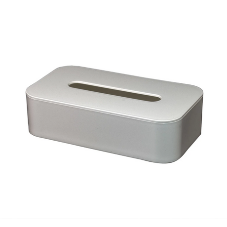 White rectangular tissue box on a white background