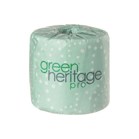Green wrapped toilet paper by Green Heritage Pro