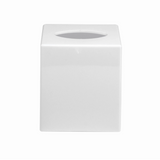 White square tissue box on a white background