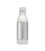 White lotion bottle with gray label on a white background