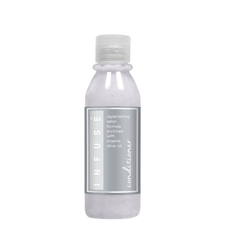 Bottle of Infuse conditioner on a white background