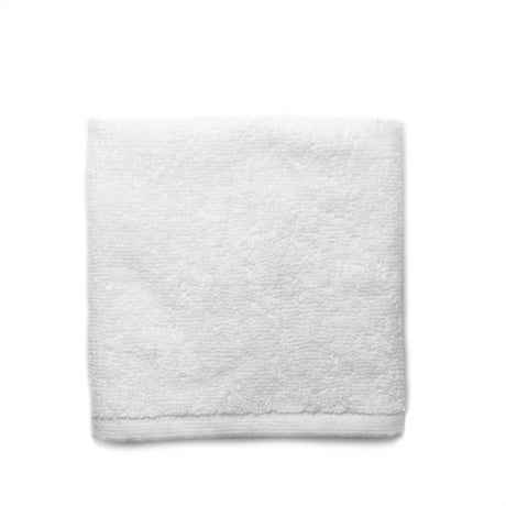 Gray towel on a white background