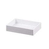 Pictured: White Oasis Spa Rectangular Dish against a white background.