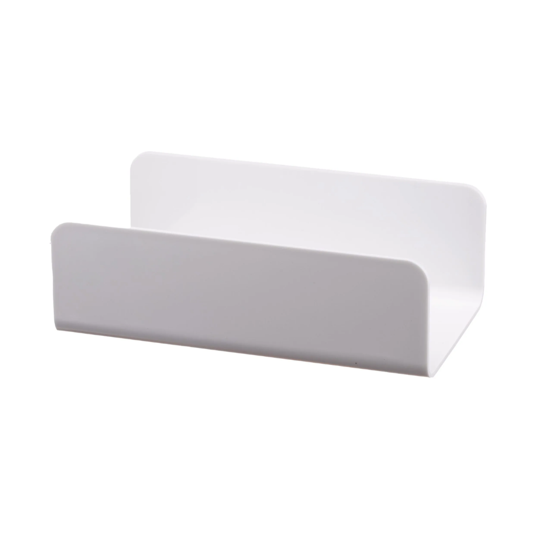 White rectangular object on a white background