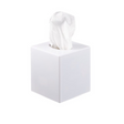 white tissue box with white background.