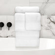Towel Set in Marble Bathroom