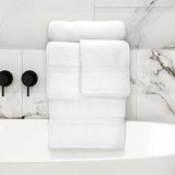 Towel Set in Marble Bathroom