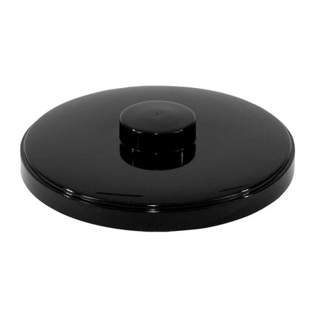 Black lid on a white background