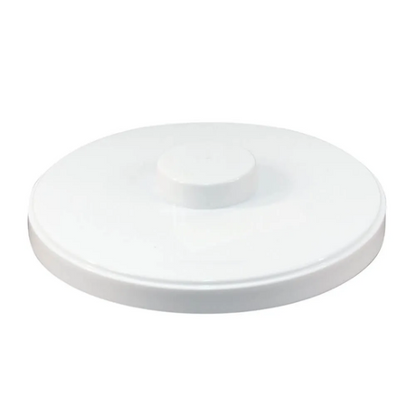 White ceramic plate on a white background