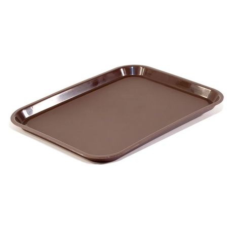 Brown tray on a white background