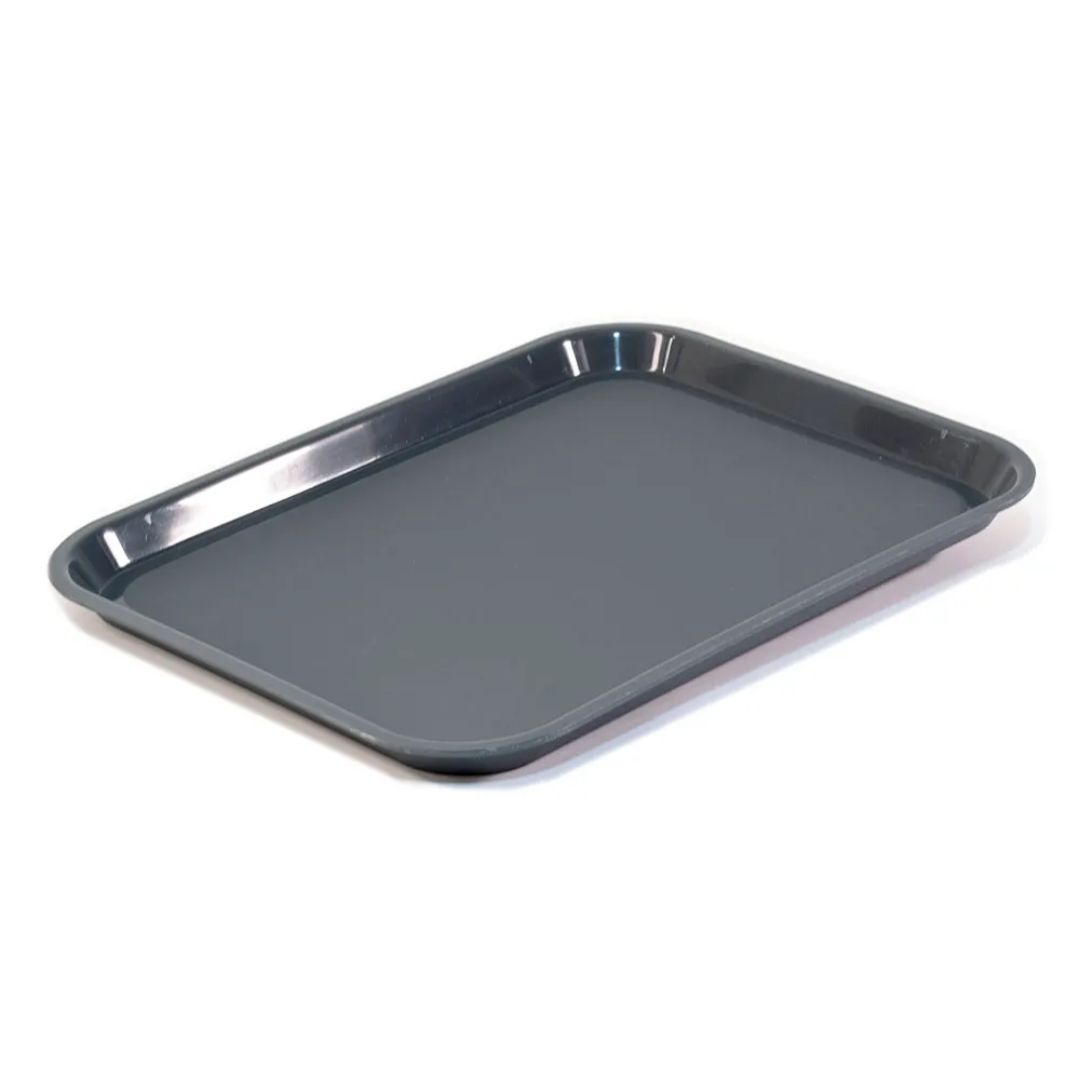 Gray baking tray on a white background