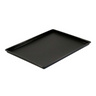 Black baking tray on a white background