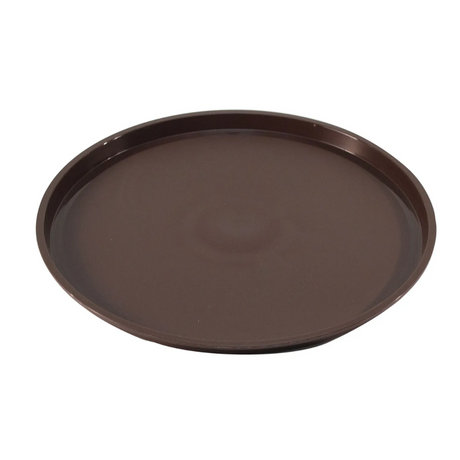 Brown round tray on a white background