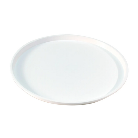 White ceramic plate on a white background
