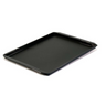 Black baking tray on a white background