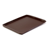 Brown baking tray on a white background