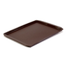 Brown baking tray on a white background