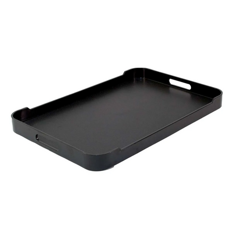 Black tray on a white background